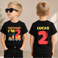 Personalized Chugga Chugga Two Two 2nd Birthday Shirt for Boys — product view 1