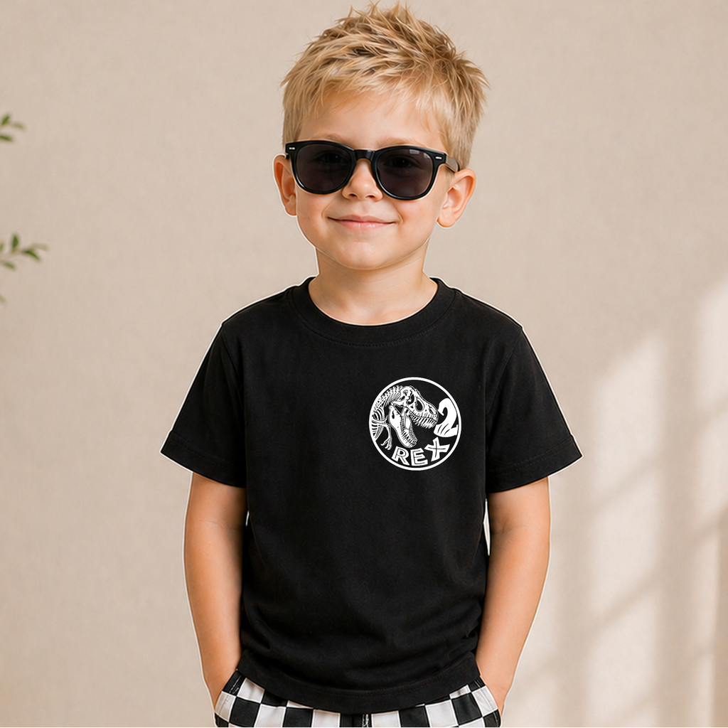 Personalized Rawr I'm 2 2nd Birthday Shirt for Boys, Dinosaur — product view 5