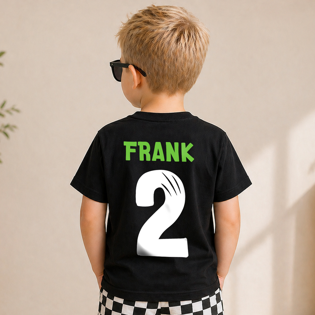 Custom Dinosaur 2nd Birthday Shirt Boy, Rawr I'm 2 — product view 6
