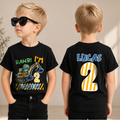 Boys Custom Dinosaur 2nd Birthday Shirt Boy, Rawr I'm 2 — product view 1
