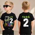 Toddler Personalized Dinosaur 2nd Birthday Shirt Boy, Rawr I'm 2 — product view 1