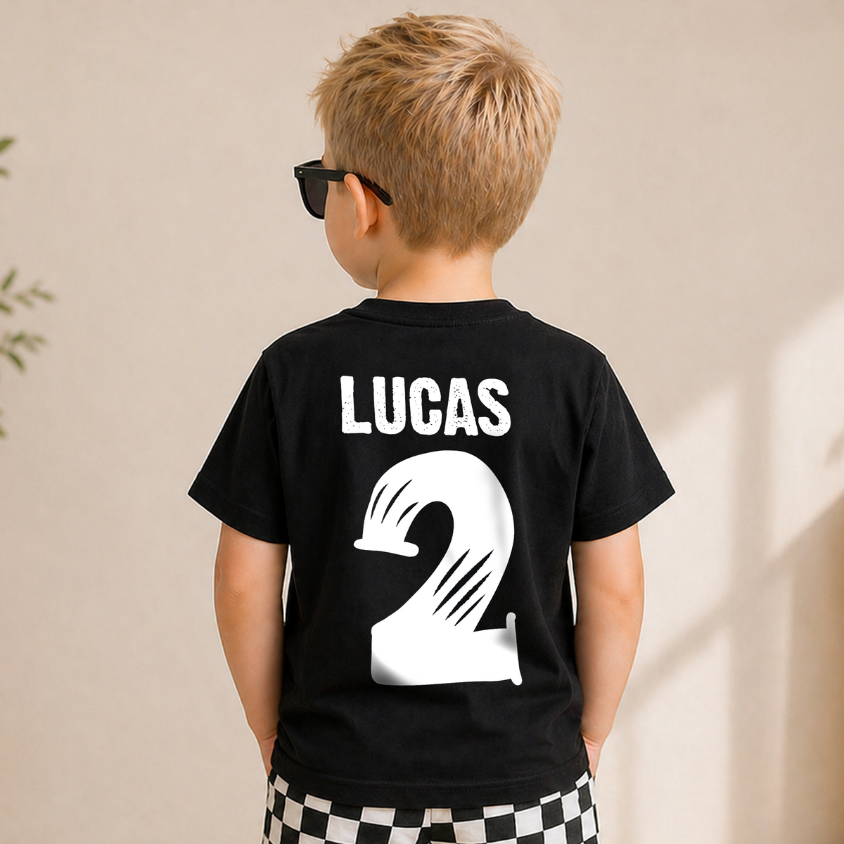 Personalized Rawr I'm 2 Birthday Shirt for Boys, Dinosaur — product view 6