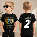 Boys Personalized Two-A Saurus Birthday Shirt for Boys — product view 1