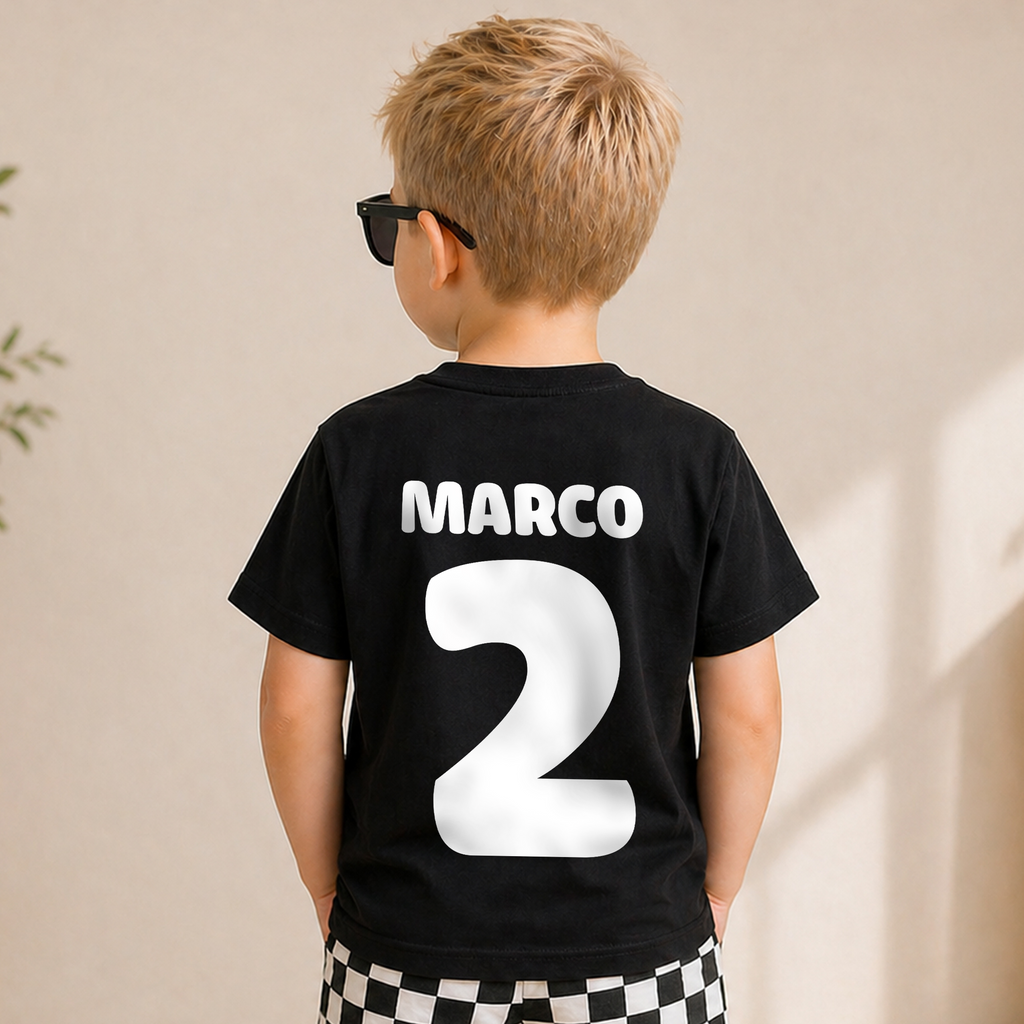 Personalized Born Two Be Wild 2nd Birthday Shirt for Boys — product view 6