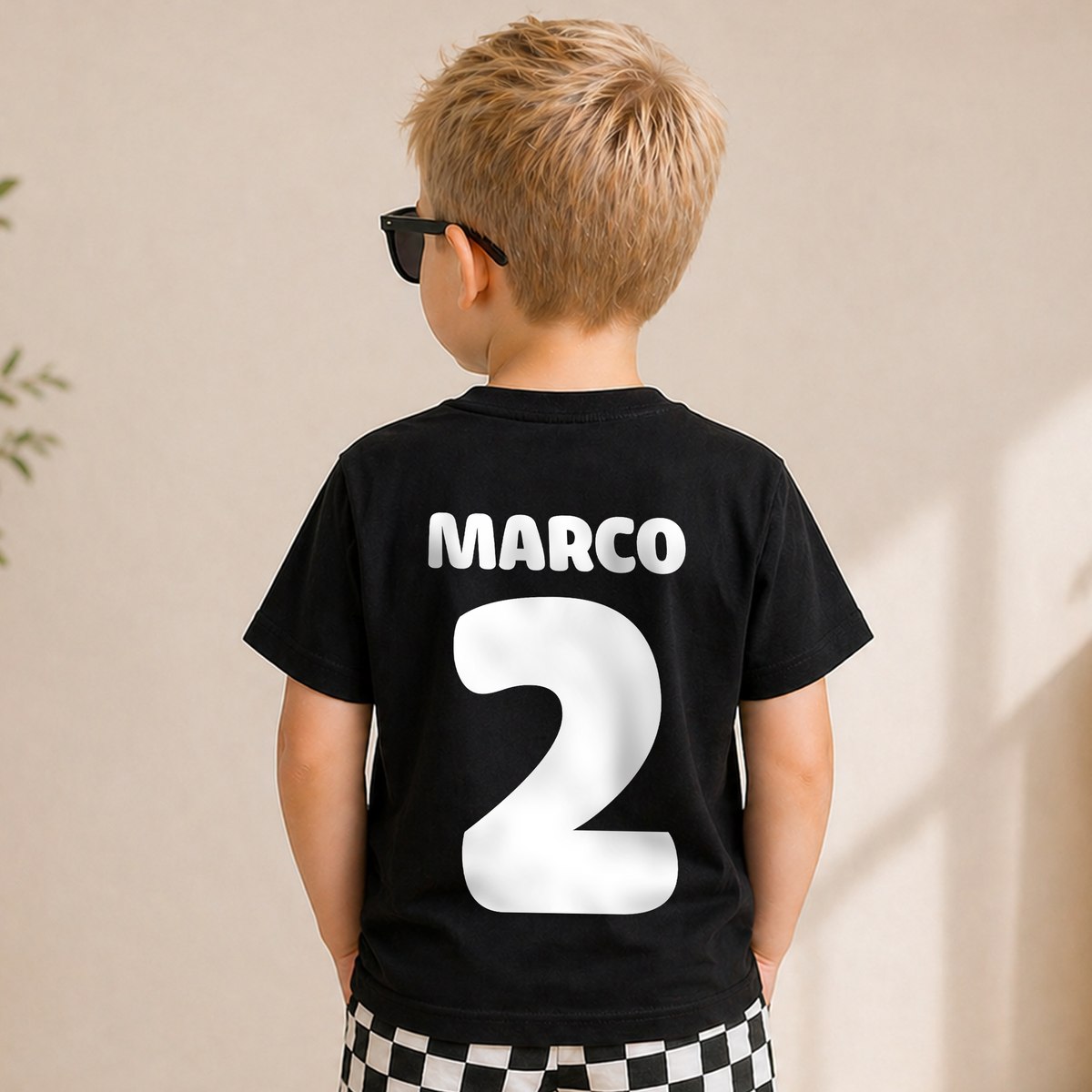 Personalized Born Two Be Wild 2nd Birthday Shirt for Boys — product view 6