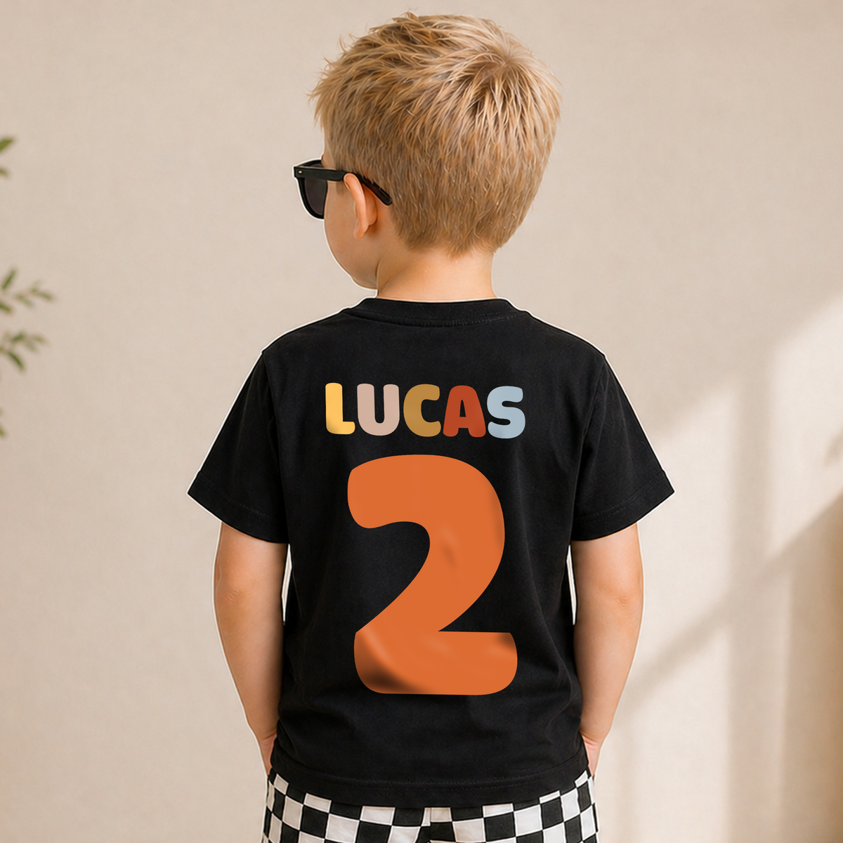 Boys Custom Two Wild 2nd Birthday Shirt for Boys — product view 6