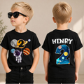 Custom Space 2nd Birthday Shirt for Boys, Toddler Tee — product view 3