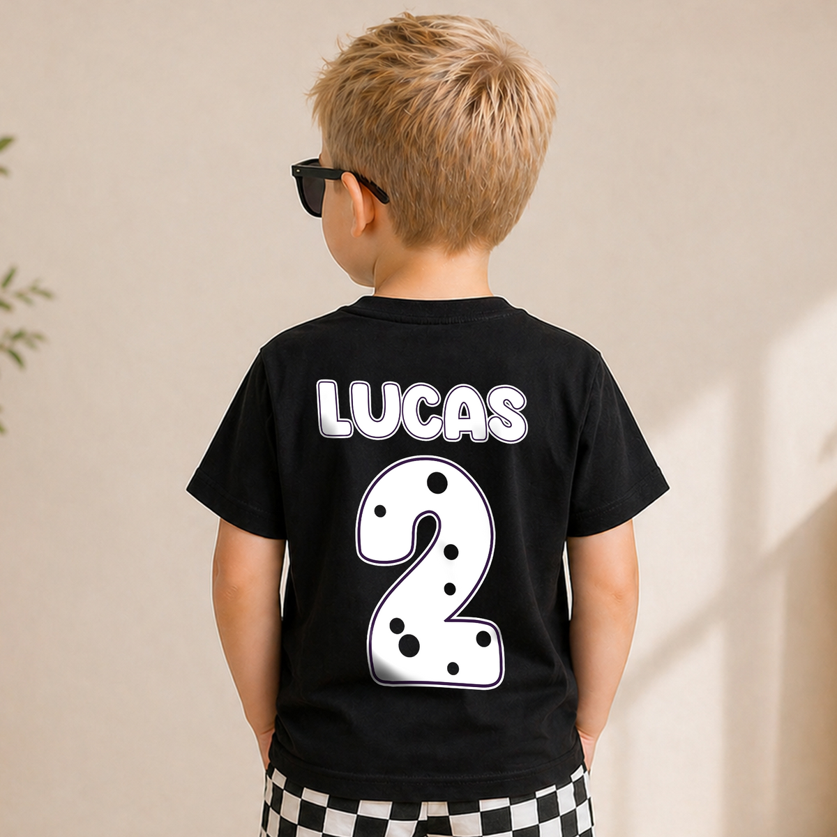 Personalized Space 2nd Birthday Shirt Boy, Custom Name — product view 2