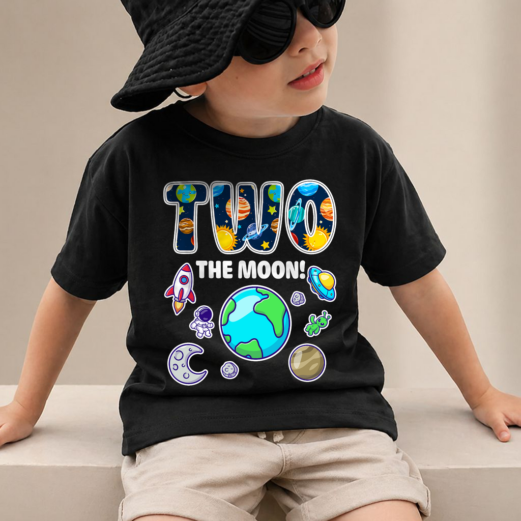 Custom Space 2nd Birthday Shirt Boy, Toddler Tee — product view 4