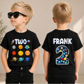 Boys Personalized Space 2nd Birthday Shirt Boy — product view 3