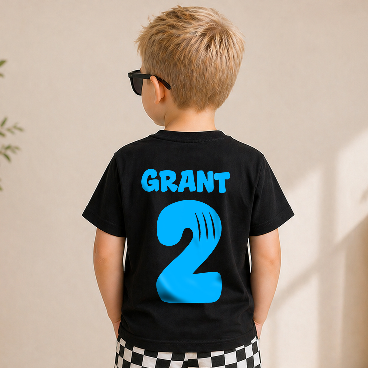 Custom Name Crushing It 2nd Birthday Shirt for Boys — product view 6