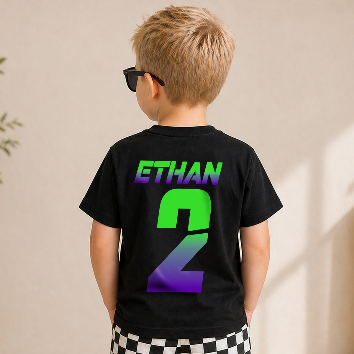 Custom Crushing It 2nd Birthday Shirt for Boys, Monster Truck — product view 6