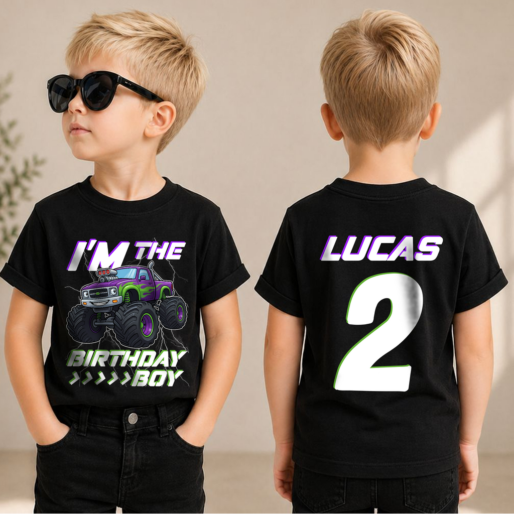 Boys Custom Crushing It 2nd Birthday Shirt for Boys — product view 1