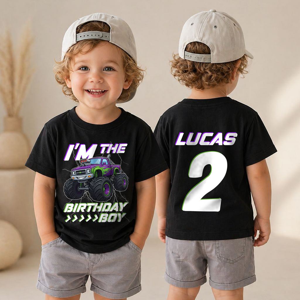 Boys Custom Crushing It 2nd Birthday Shirt for Boys — product view 4
