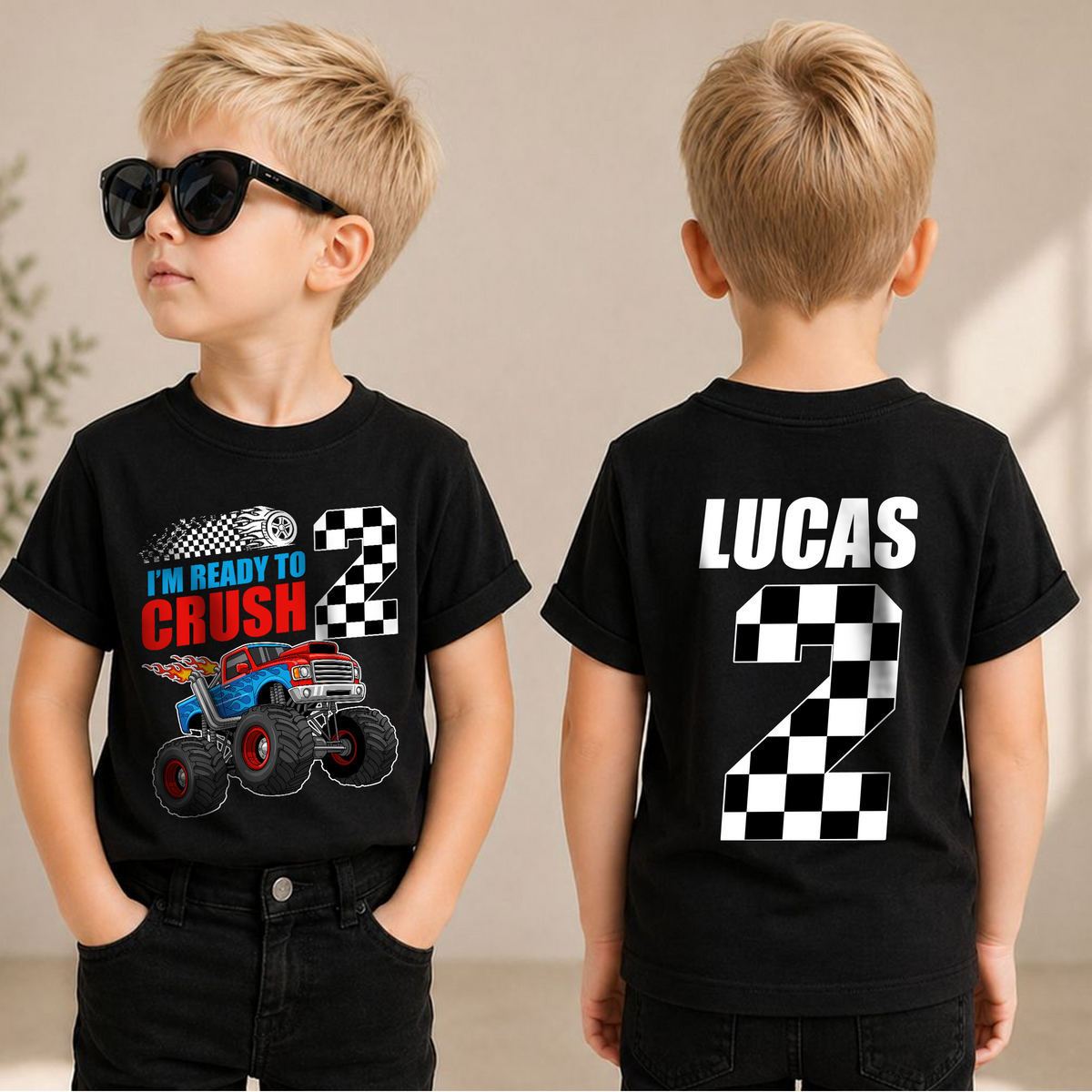 Toddler Personalized I'm Ready To Crush 2nd Birthday Shirt — product view 1