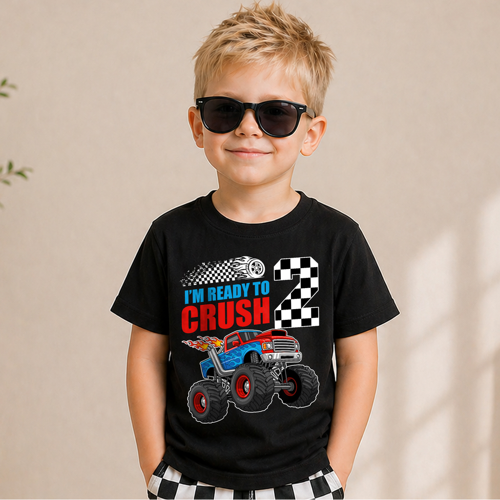 Toddler Personalized I'm Ready To Crush 2nd Birthday Shirt — product view 5