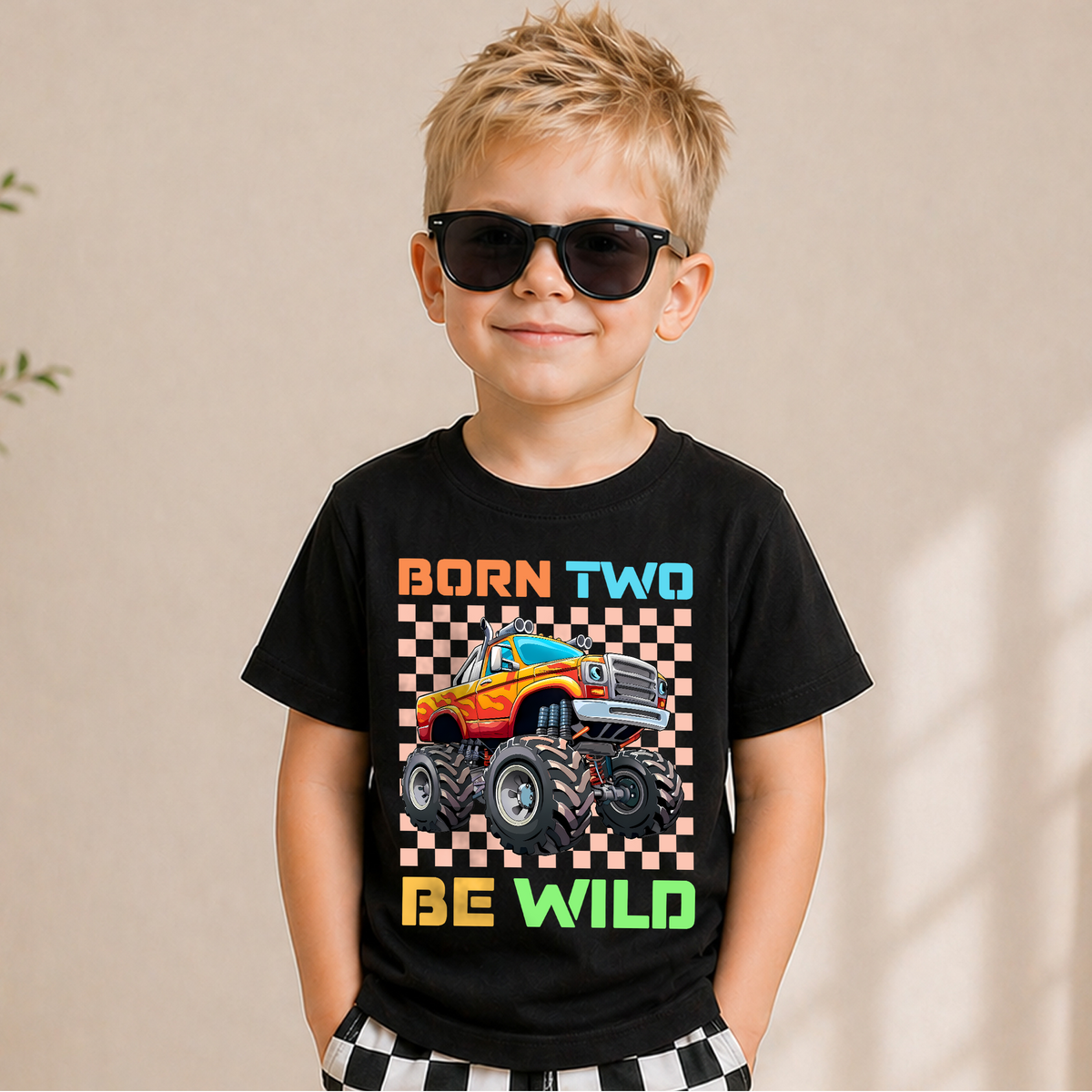 Boys Personalized Crushing It 2nd Birthday Shirt for Boys — product view 5