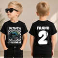Personalized Monster Truck 2nd Birthday Shirt Boy, Crushing It — product view 1