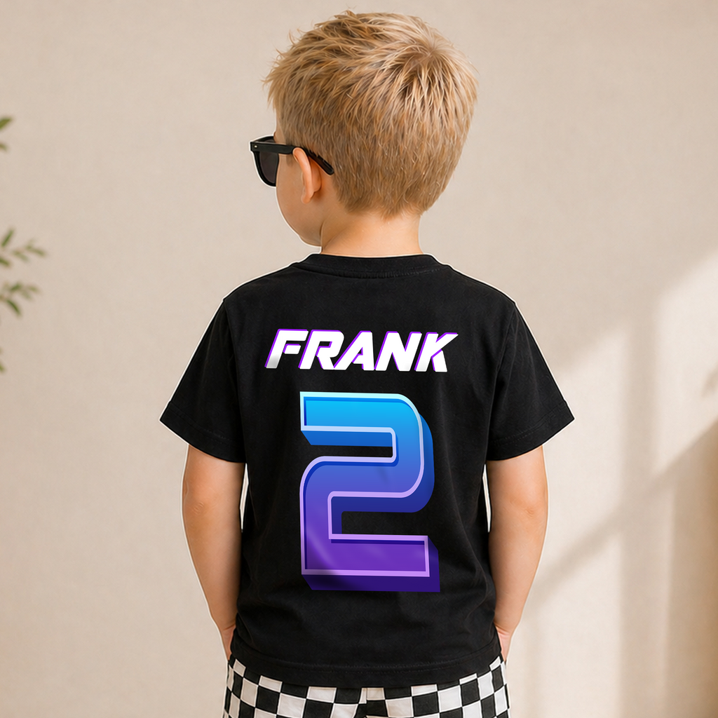 Custom Name Monster Truck 2nd Birthday Shirt Boy, Crushing It — product view 6