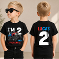 Toddler Personalized Monster Truck 2nd Birthday Shirt Boy — product view 1