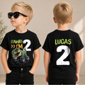 Boys Personalized Monster Truck 2nd Birthday Shirt Boy, Crushing It — product view 1