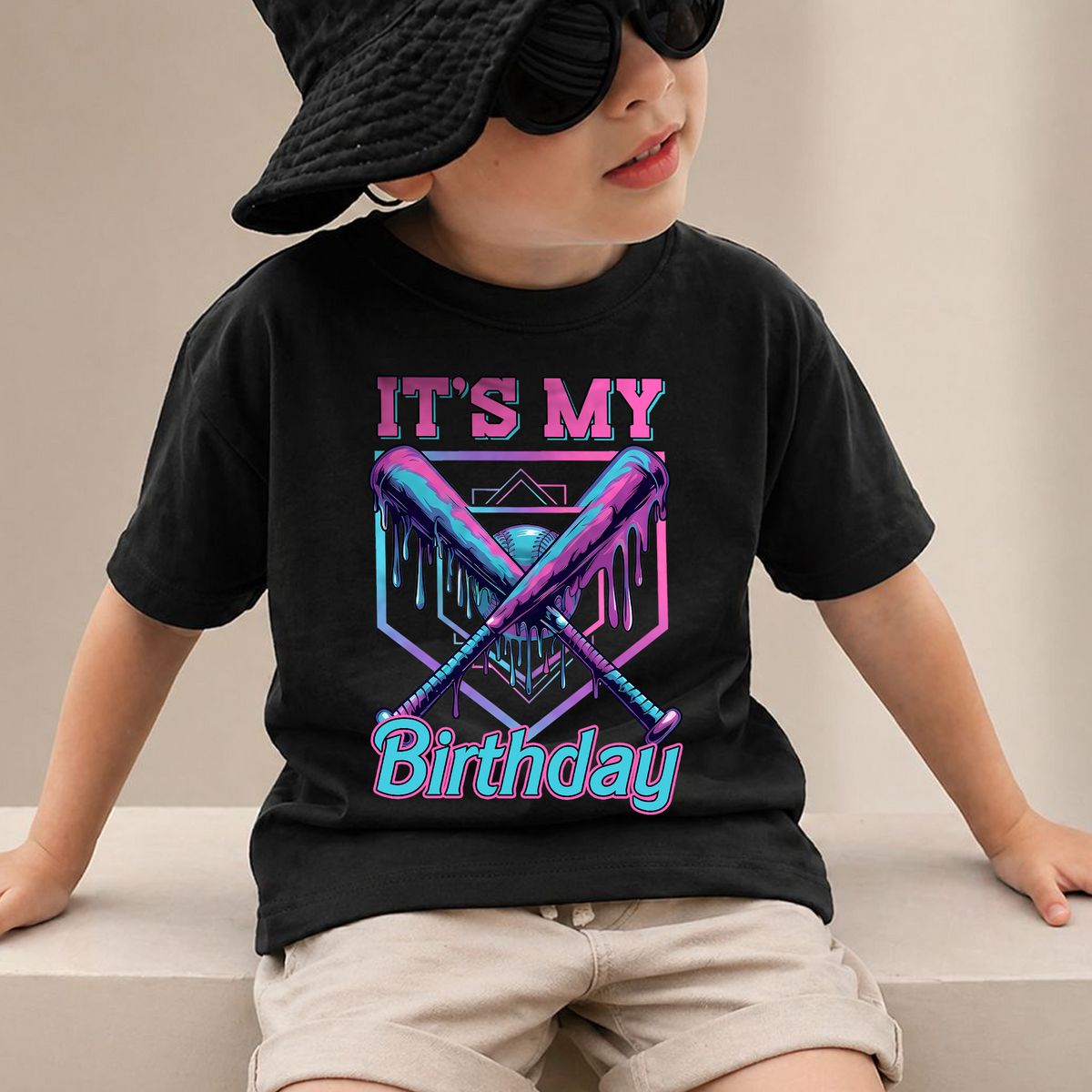 Custom Little Slugger 2nd Birthday Shirt for Boys, Personalized Name — product view 2