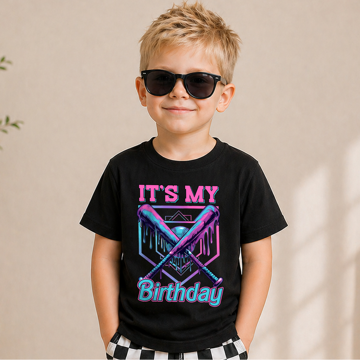 Custom Little Slugger 2nd Birthday Shirt for Boys, Personalized Name — product view 6