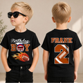 Custom Name Football Player 2nd Birthday Shirt for Boys, Toddler Tee — product view 1