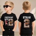 Custom Football Player 2nd Birthday Shirt for Boys, Personalized Name — product view 1