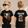 Toddler Personalized Football Player 2nd Birthday Shirt, Custom Name — product view 1