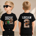 Custom Name Football 2nd Birthday Shirt Boy, Football Player — product view 1