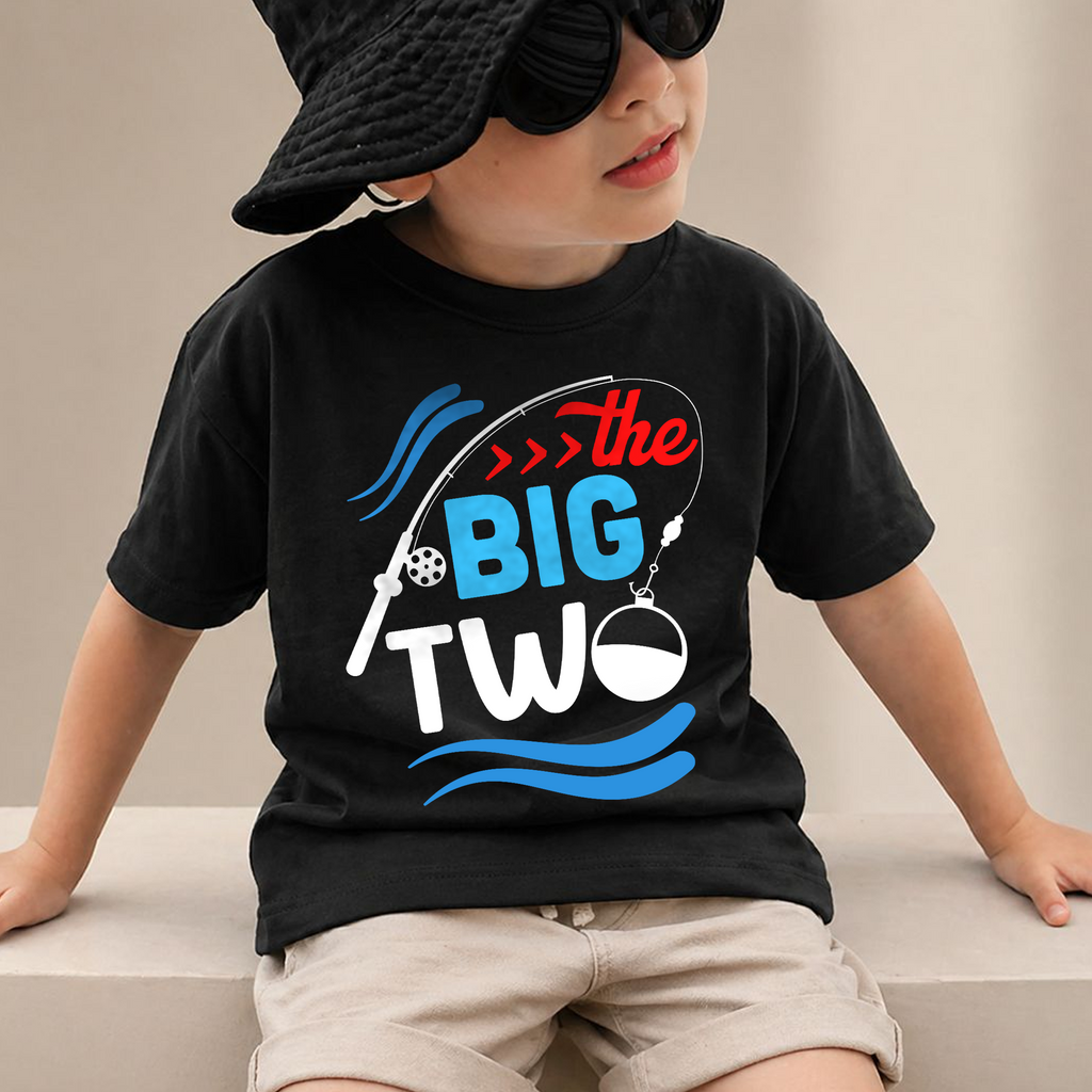 Custom Name Little Fisherman 2nd Birthday Shirt for Boys — product view 2