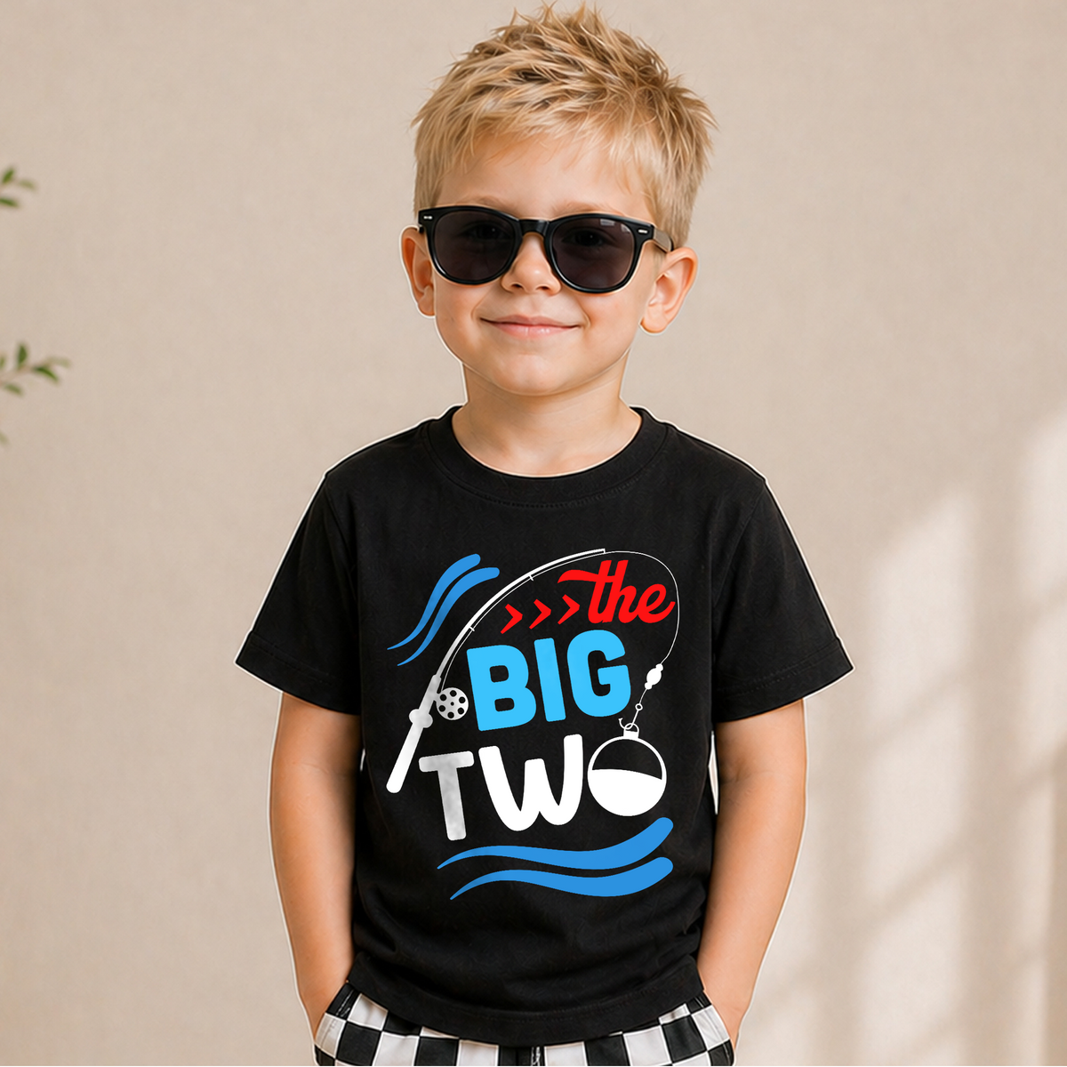 Custom Name Little Fisherman 2nd Birthday Shirt for Boys — product view 6