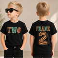 Custom Football 2nd Birthday Shirt Boy, Football Player — product view 1