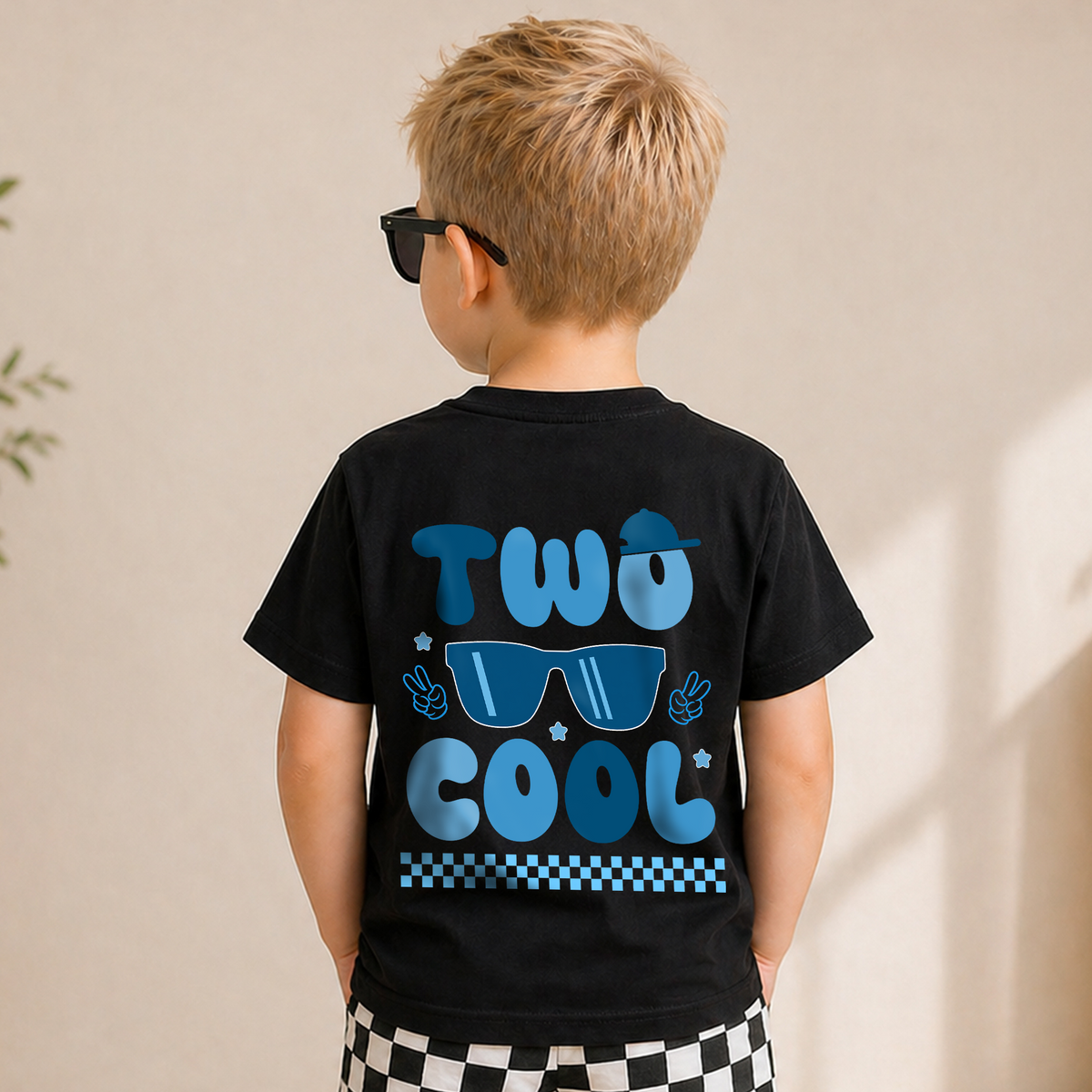 Custom Cool Kid 2nd Birthday Shirt Boy, TWO COOL — product view 6