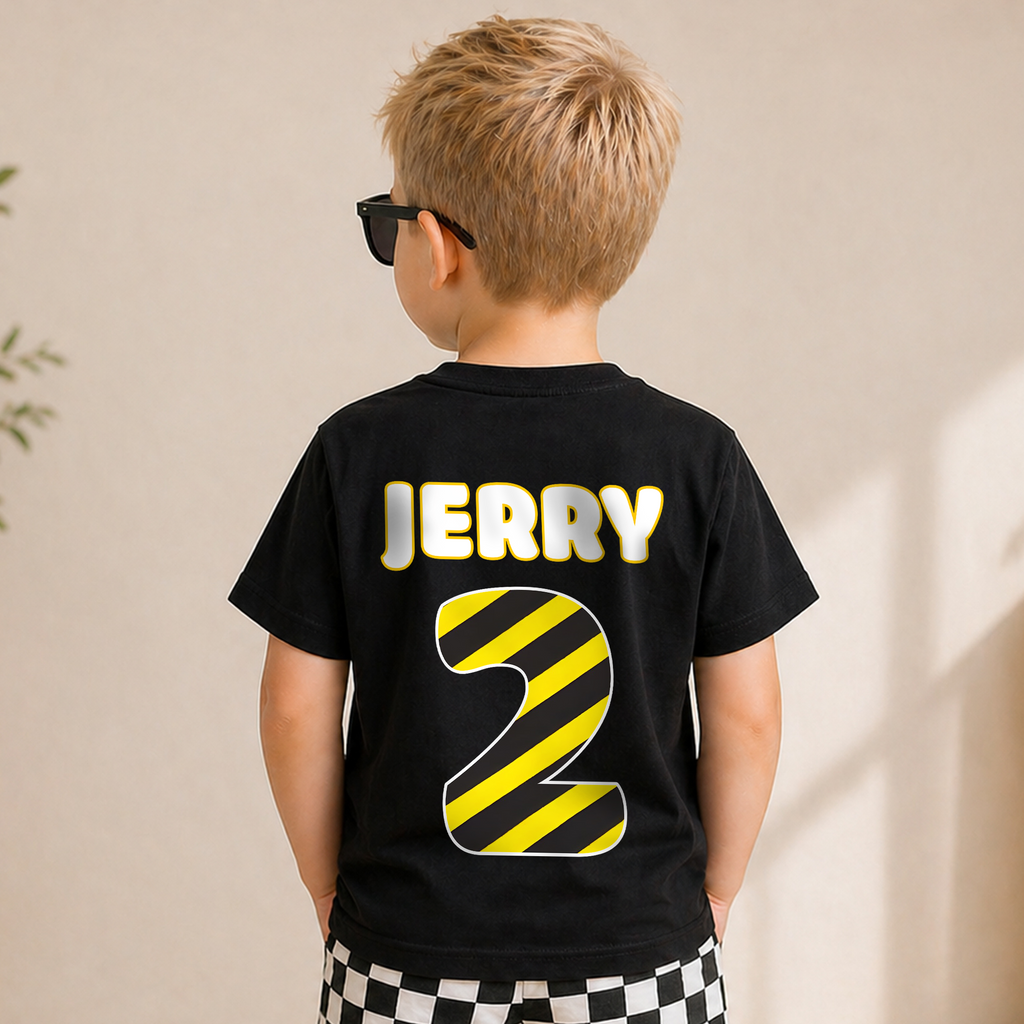 Personalized Construction 2nd Birthday Shirt, Digging It — product view 6
