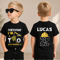 Custom Name Construction 2nd Birthday Shirt, Digging It — product view 1