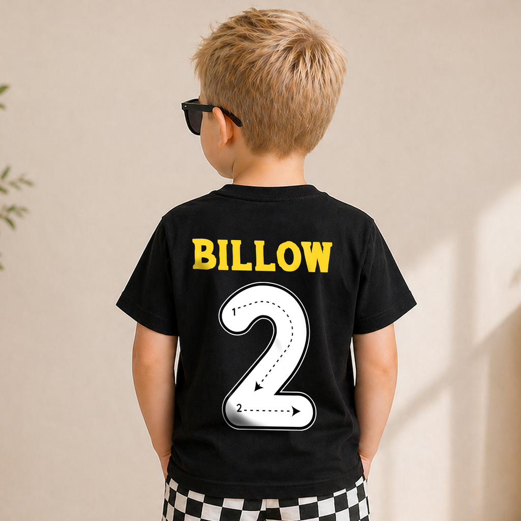 Custom Construction 2nd Birthday Shirt, Two and Digging It — product view 6