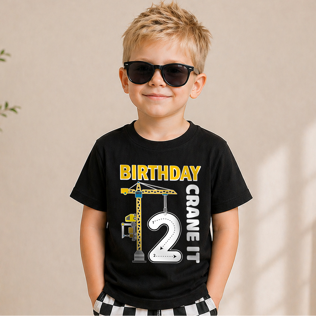 Personalized Construction Birthday Boy Shirt 2, Digging It — product view 5