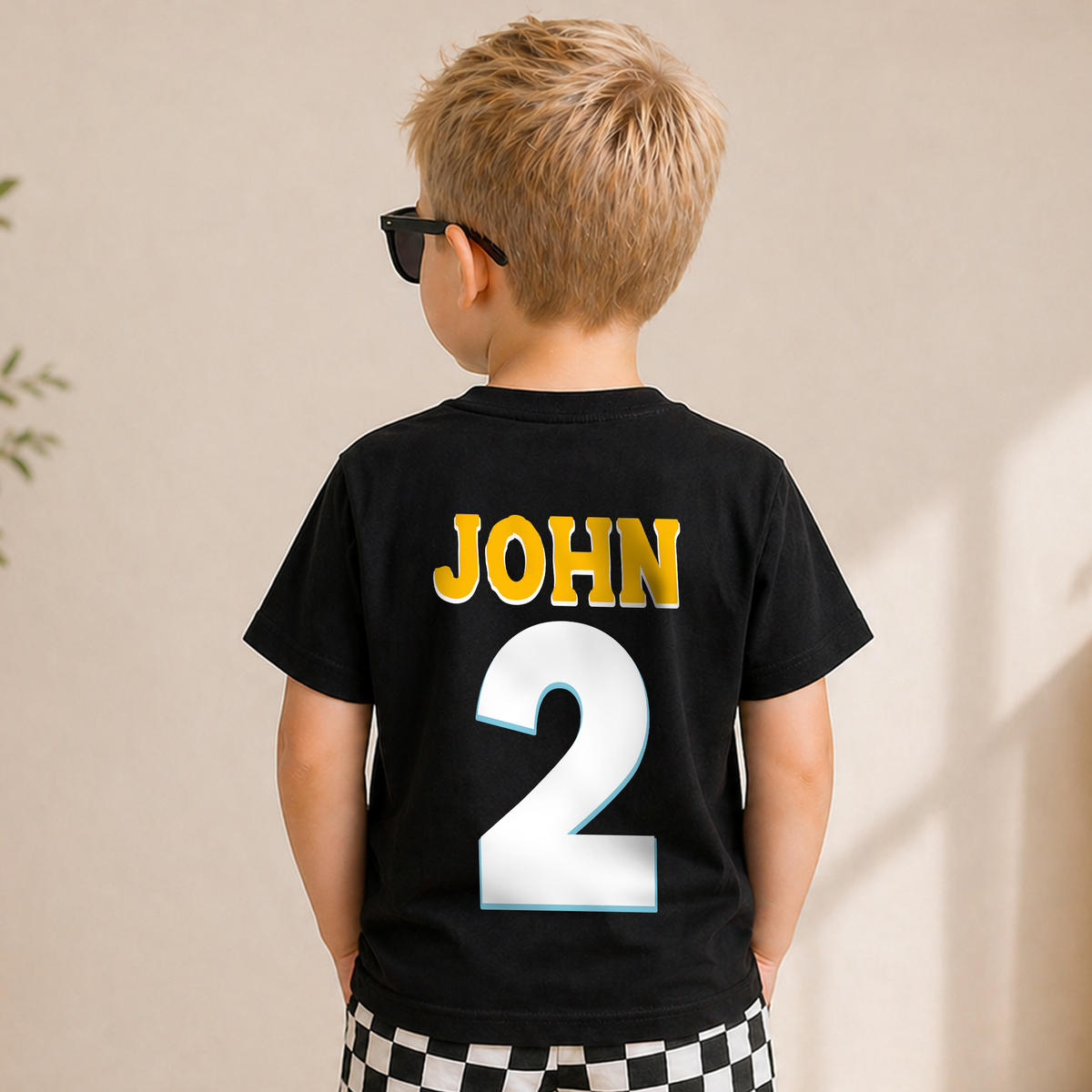 Custom Name Construction Birthday Boy Shirt 2, Digging It — product view 6