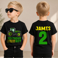 Toddler Personalized Construction Birthday Boy Shirt 2, Digging It — product view 1