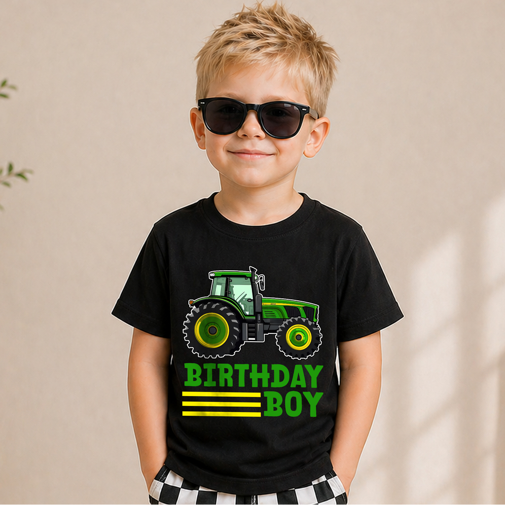 Toddler Personalized Construction Birthday Boy Shirt 2, Digging It — product view 5