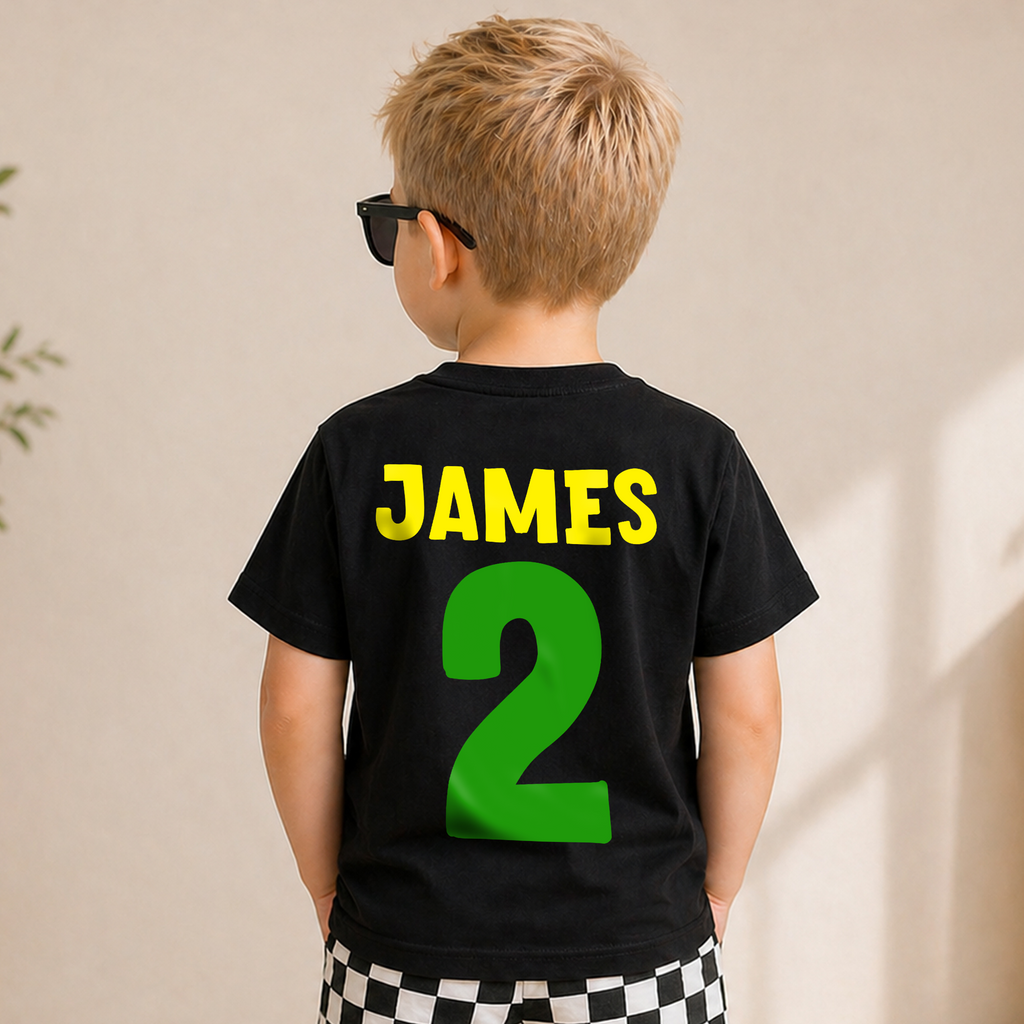 Toddler Personalized Construction Birthday Boy Shirt 2, Digging It — product view 6