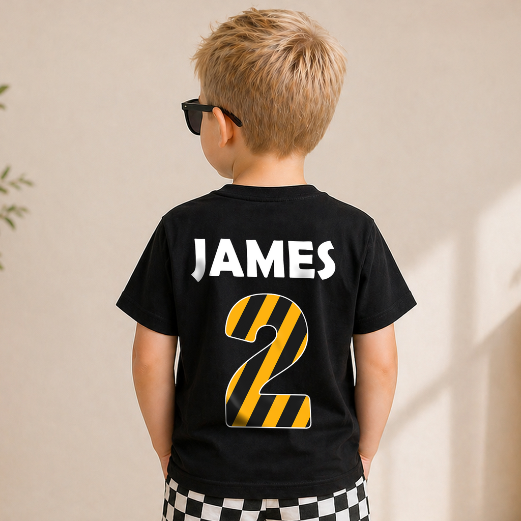 Boys Personalized Construction Birthday Boy Shirt 2, Digging It — product view 6