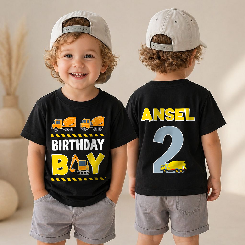 Personalized I'm 2 and Digging It Birthday Outfit Boy, Construction — product view 4