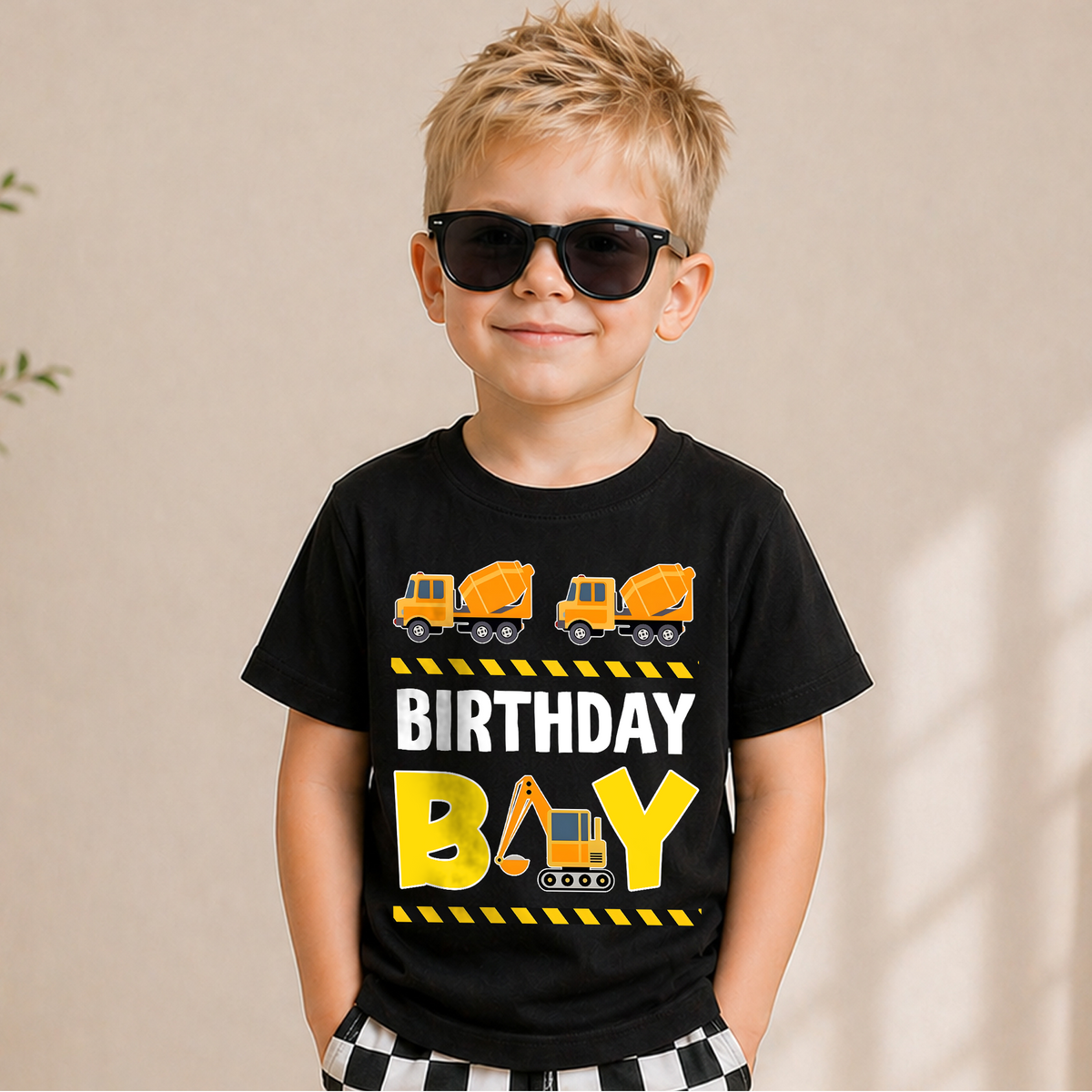 Personalized I'm 2 and Digging It Birthday Outfit Boy, Construction — product view 5