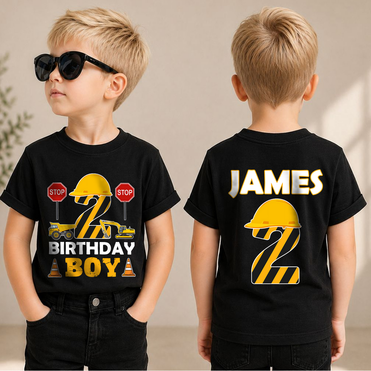 Custom I'm 2 and Digging It Birthday Outfit Boy, Construction — product view 1