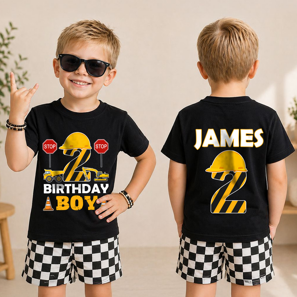 Custom I'm 2 and Digging It Birthday Outfit Boy, Construction — product view 3