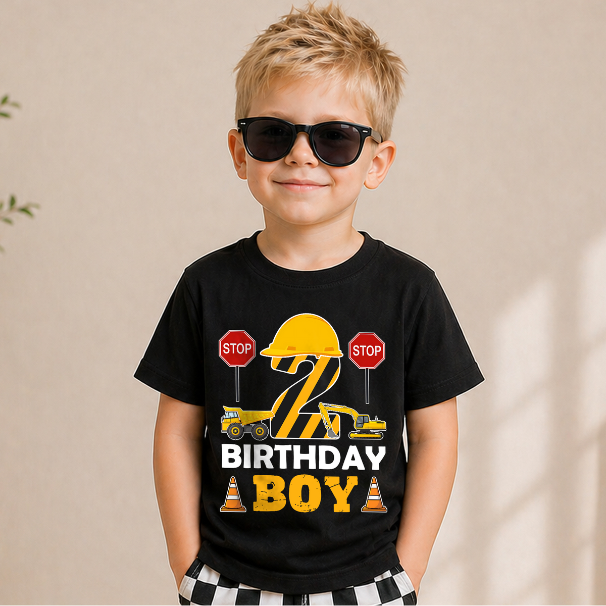 Custom I'm 2 and Digging It Birthday Outfit Boy, Construction — product view 5