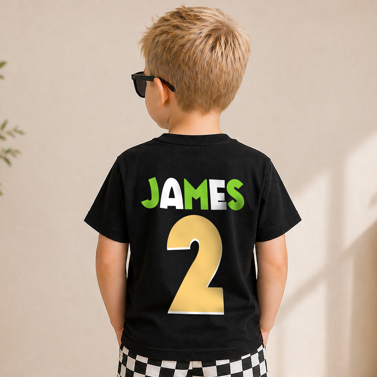 Boys Custom Choo Choo I'm 2 2nd Birthday Shirt for Boys — product view 6